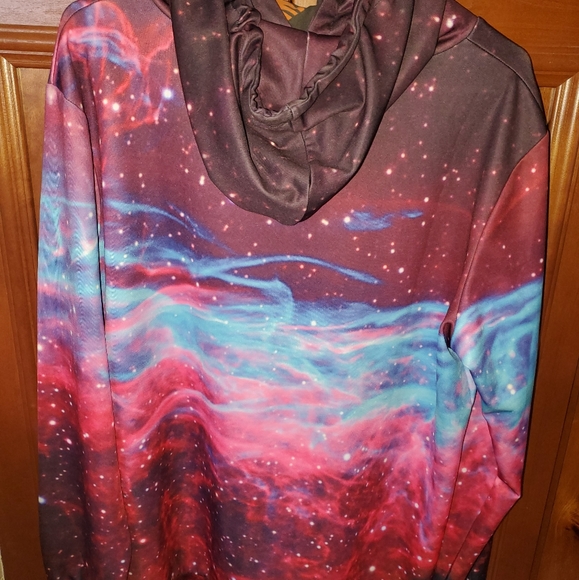 Cat Galaxy pizza taco hoodie - Picture 2 of 6